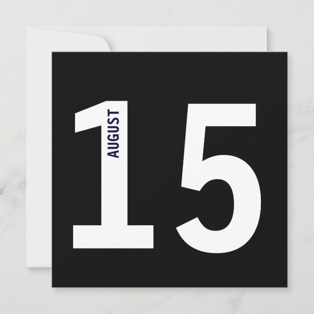 Convite Calendário Moderno e Ousado para Festa de Despedid (Frente)