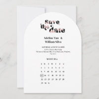 Calendário Retro de Casamento Salve a Data | Tema 