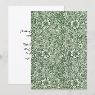 Convite Calêndula por William Morris, Flores de Jardim Ant