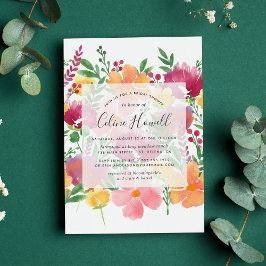 Convite California Poppy Bridal Shower Invitation