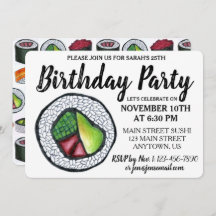 California Roll Japonês Comida Sushi Festa de aniv