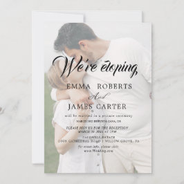Convite Caligrafia Caprichosa | Casamento Simples com Foto