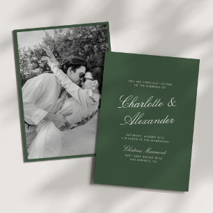 Convite Caligrafia Clássica Casamento Dinheiro Antigo Sage