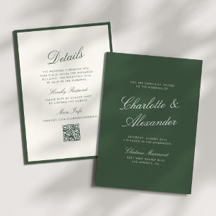 Convite Caligrafia Clássica Casamento Dinheiro Antigo Sage
