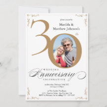 Caligrafia de Aniversário de 30 Anos de Casamento 