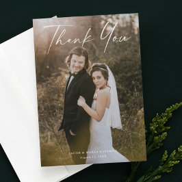 Convite Caligrafia de Carta de Agradecimento de Casamento 
