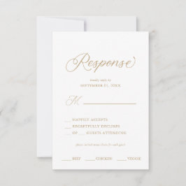 Convite Caligrafia de Script Moderno Elegante Dourada