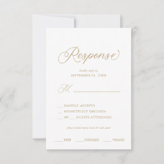 Convite Caligrafia de Script Moderno Elegante Dourada