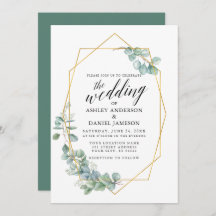 Caligrafia Dourada Casamento Eucalyptus Greenery