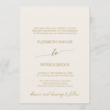 Caligrafia Dourada elegante | Casamento Formal De 