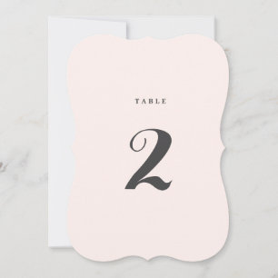 Convite CALIGRAFIA ELEGANTE número da mesa de casamento