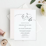 Convite Caligrafia Elegante Simples Fazemos Casamento<br><div class="desc">Simples Caligrafia Elegante Preta e Branca Fazemos Convite De Casamento. Para personalização mais avançada deste design,  clique no botão "Personalizar" acima! Itens correspondentes também estão disponíveis.</div>