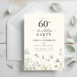 Convite Caligrafia Floral do Jardim 60º Aniversário<br><div class="desc">Celebre em estilo com um convite de 60 anos para a caligrafia floral do jardim, perfeito para um evento de marco. Com designs florais vibrantes e caligrafia elegante, este convite dá um tom caprichoso mas sofisticado para a sua celebração. O tema do jardim exuberante combina beleza natural com uma tipografia...</div>