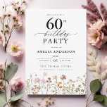 Convite Caligrafia Floral do Jardim 60º Aniversário<br><div class="desc">Celebre em estilo com um convite de 60 anos para a caligrafia floral do jardim, perfeito para um evento de marco. Com designs florais vibrantes e caligrafia elegante, este convite dá um tom caprichoso mas sofisticado para a sua celebração. O tema do jardim exuberante combina beleza natural com uma tipografia...</div>