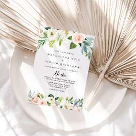 Convite Caligrafia Floral Simples Caligrafia Espanhola