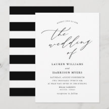 Caligrafia Minimalista Preto e Branco | Casamento