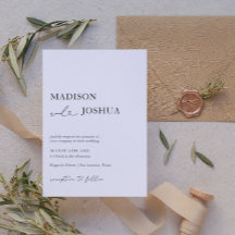 Caligrafia Moderna Casamento Negro e Branco