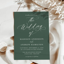 Caligrafia Moderna e Elegante Casamento Verde