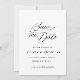 Convite Caligrafia Moderna Elegante Negra