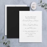 Convite Caligrafia Moderna Formal Casamento Preto e Branco<br><div class="desc">Seu dia de casamento é um dos dias mais importantes de sua vida, então você quer seu convite para refletir o significado da ocasião. Este Convite Formal Moderno para Caligrafia Negra e Branca faz exatamente isso, com seu esquema clássico de preto e branco e sua elegante tipografia. O layout tradicional...</div>