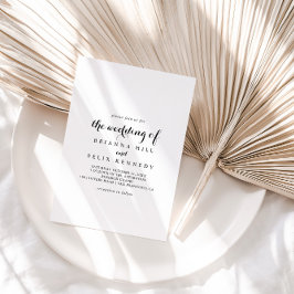 Convite Caligrafia Moderna O Casamento De