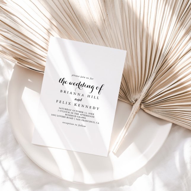 Convite Caligrafia Moderna O Casamento De (Criador carregado)