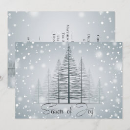 Convite Caligrafia Moderna Season of Joy Árvores de Invern