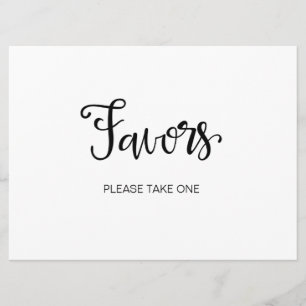 Convite Caligrafia   Placa "Por favor, pegue um"