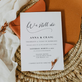 Convite Caligrafia romântica Ainda fazemos renovação do Vo