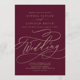 Convite Caligrafia romântica | Casamento florescente