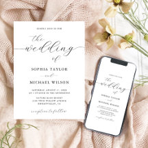 Caligrafia Romântica Moderna Casamento Negro e Bra