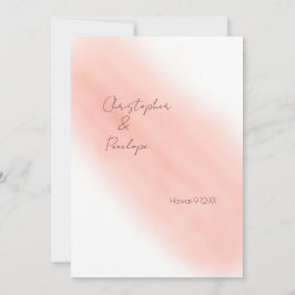 Convite Caligrafia Rosa Esbranquiçada Aquarela Salvar Data