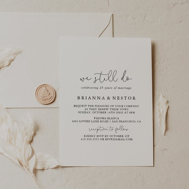 Convite Caligrafia Simples Ainda Fazemos Renovação De Vela (Criador carregado)