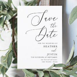 Convite Caligrafia Simples Salva as Datas