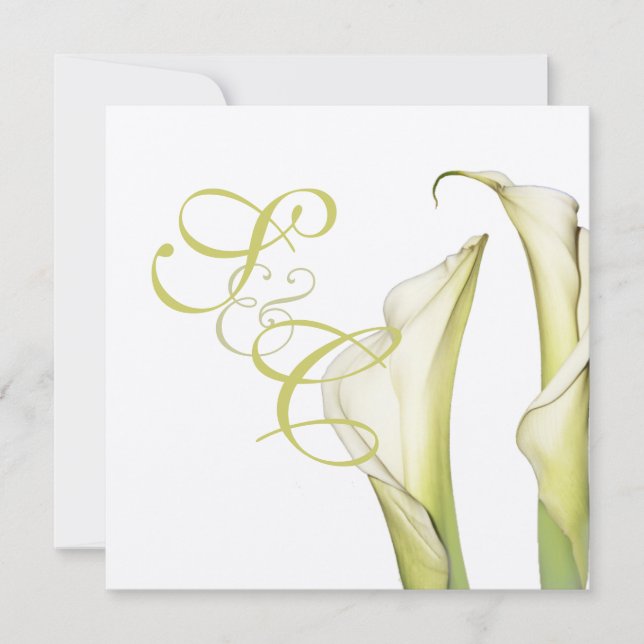 Convite CALLA BRANCA PixDezines LIVE CONVITES/COR DIY (Frente)