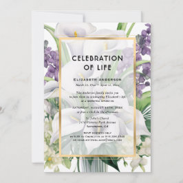 Convite Calla Lily Celebração da Vida