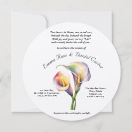 Convite Calla Lily Soft Aquarela Elegante