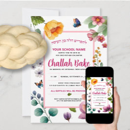 Convite Callah Assar School Event Watercolor Floral