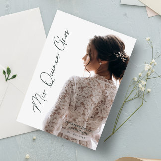 Convite Calligrafía de rico para la fotografía Minimalist