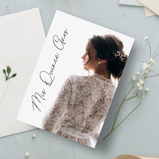 Convite Calligrafía de rico para la fotografía Minimalist (Criador carregado)