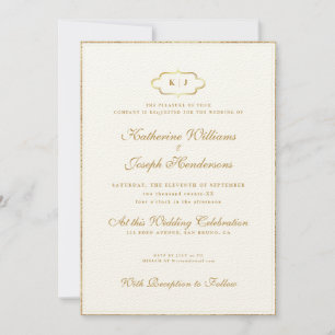 CONVITE CALLIGRAPHY ROMÂNTICA E MONOGRAMA CLÁSSICA WEDDING