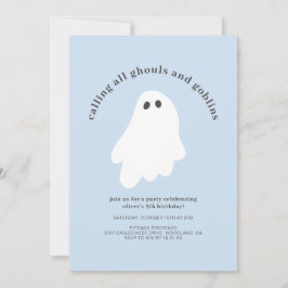 Convite Calling All Ghouls and Goblins Birthday Invitation