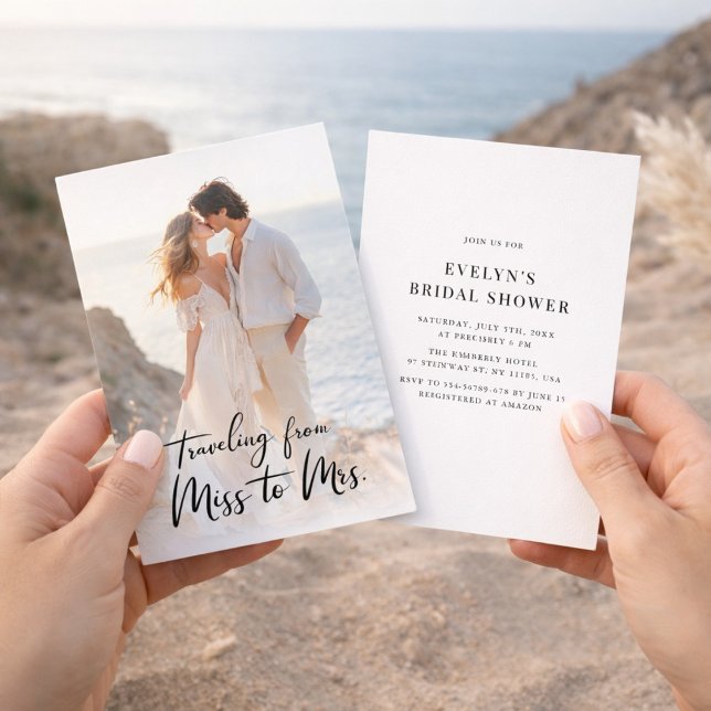 Convite Calliografia Miss à Sra. Chá de panela Foto (Criador carregado)