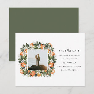 Convite Calliope - Moldura de Fotografia de Laranjas Aquar