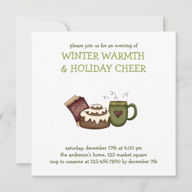 Convite Calor de inverno - Roll de Cinnamon (Frente)