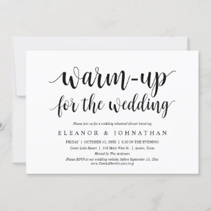 Convite Calor para o Janto de Casamento, Reensaio