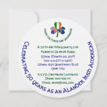 Calúnia Irlandês EUA Trevo Personalizado Aniversár
