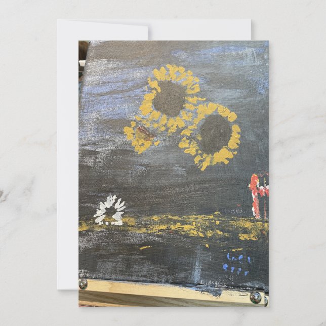 Convite Cama de girassol (Frente)