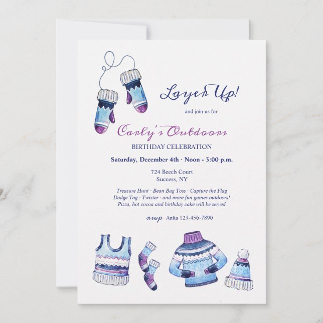 Convite Camada Acima Para Festa de aniversário De Reproduç (Frente)