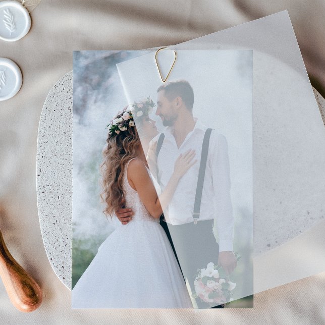 Convite Camada de Fotografia Personalizada para Casamento  (Criador carregado)